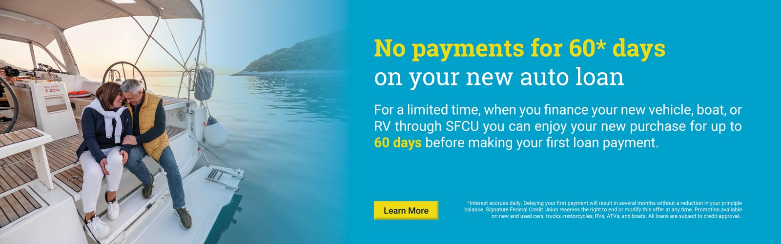 No payments for 60 days on your new auto loan